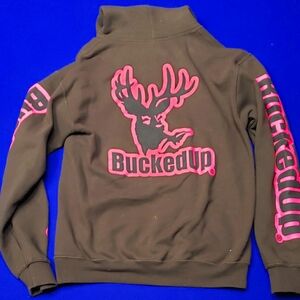 Pink / Brown Bucked Up Hoodie